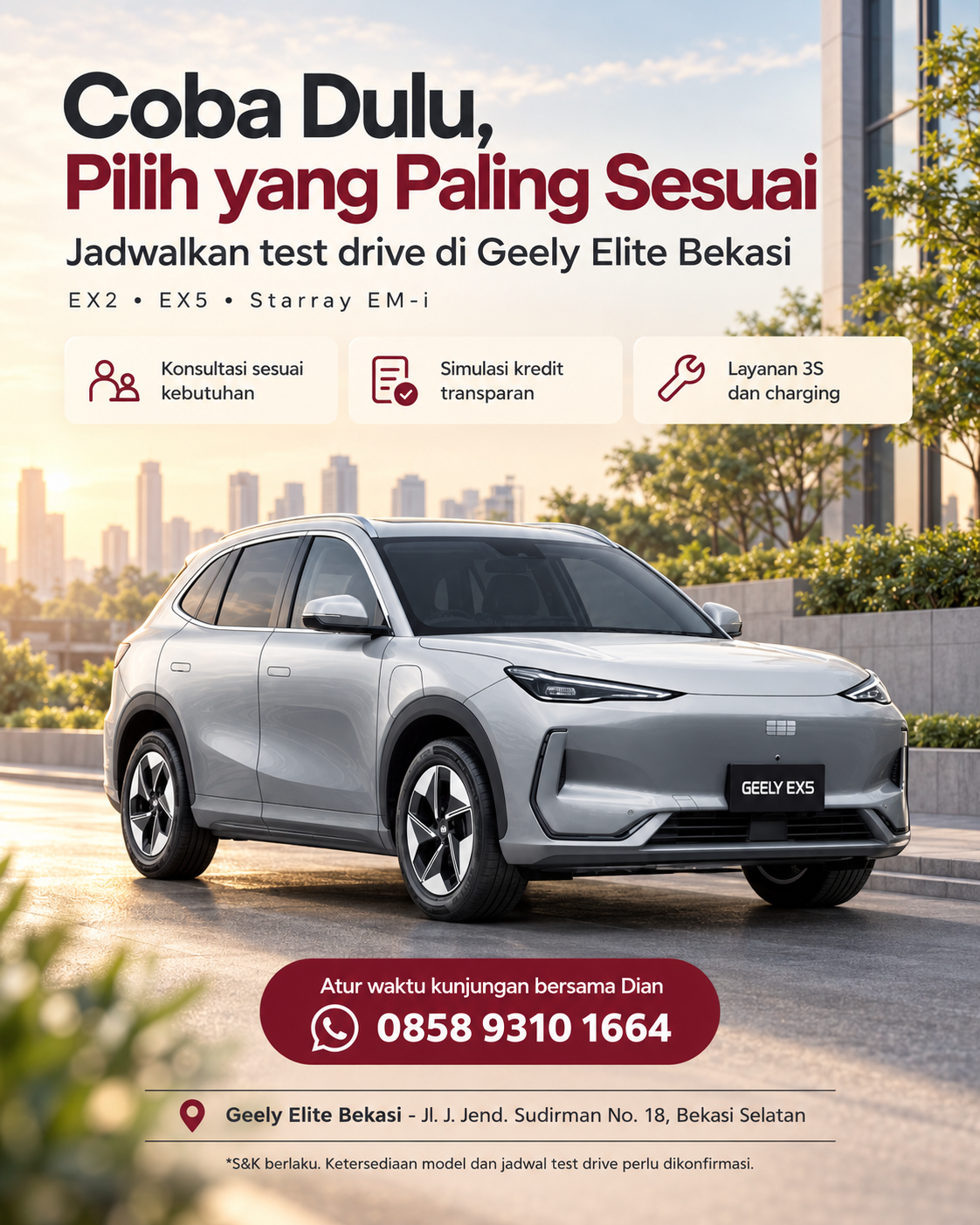 Calm Geely EX5 test drive